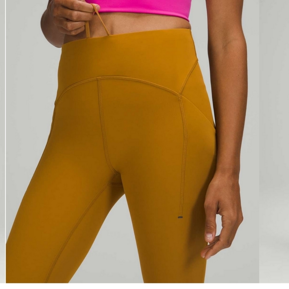 NWT Lululemon Power Thru High-Rise Tight 25" in Gold Spice 6 - Picture 4 of 4